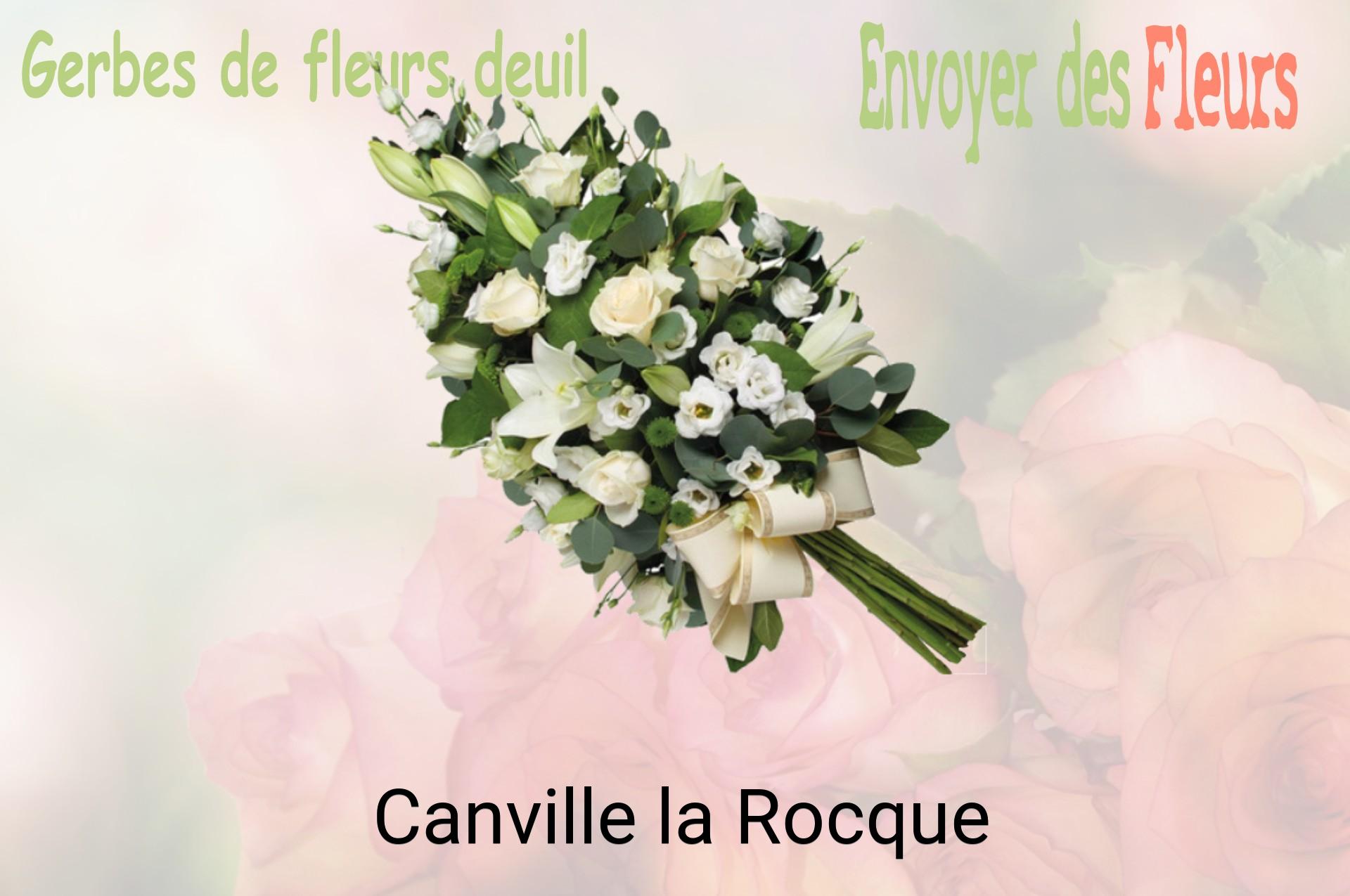 Gerbe de fleurs de deuil livrée à Canville-la-Rocque